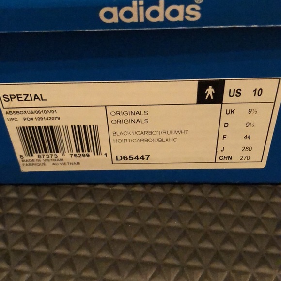 Men’s Adidas Spezial sz 10 black with white sole - Picture 8 of 9